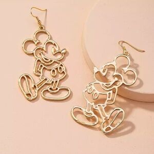 Mickey Mouse Disney World Cut Out Minimalist Dangle Trending Cute Gift Earrings